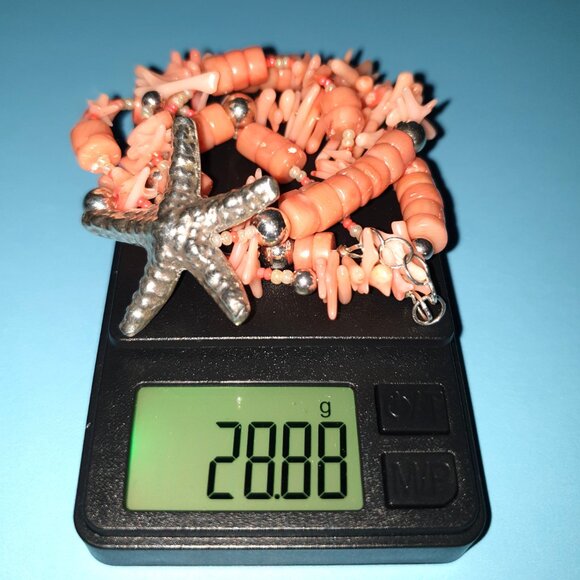 Authentic Native American Angel Skin Coral 925 Sterling Silver Ocean Jewelry Set - Picture 14 of 15